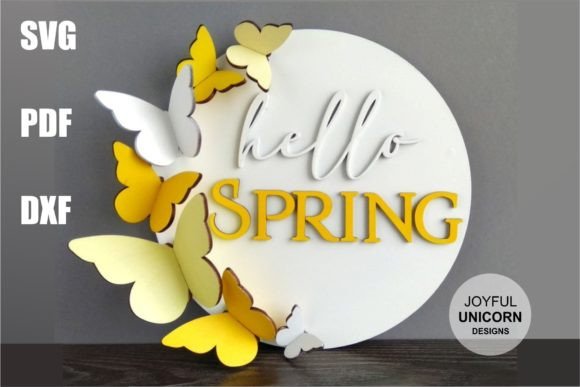3D Butterfly Spring Door Hanger: A Creative and Practical Digital Cut File for DIY Projects