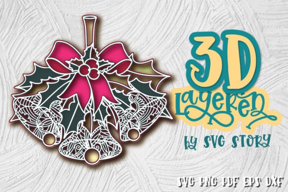 3D Christmas Bells Layered SVG Design: A Versatile Tool for Modern Creators and Businesses