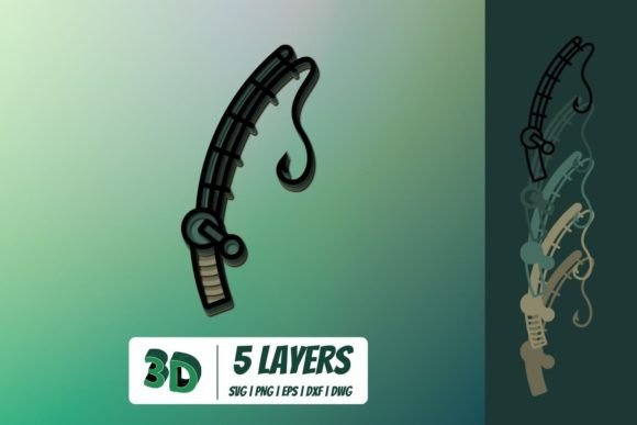 3D Fishing Rod SVG: A Versatile Tool for Creative Projects and Professional Workflows