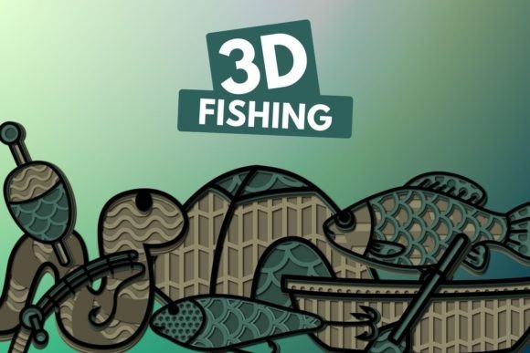 3D Fishing SVG Bundle for Creative Projects