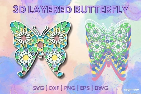 3D Layered Butterfly: Elevating Paper Crafts with Depth and Dimension