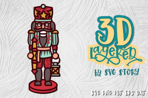 3D Layered Nutcracker 05 Christmas SVG – A Creative Cut File for Holiday Projects
