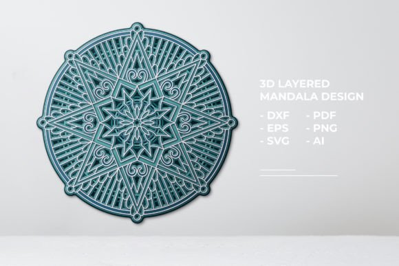 3D Mandala SVG Cut File Vol 12: A Versatile Digital Design for Creativity and Craft