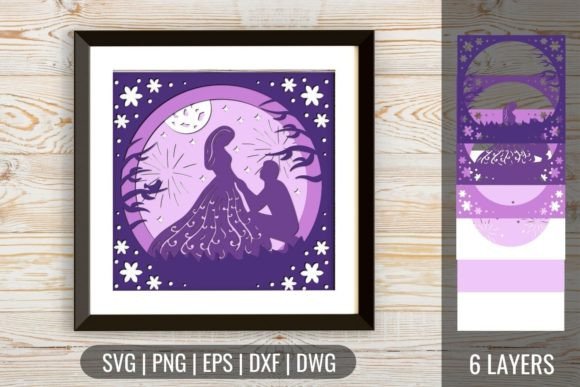 3D Wedding Shadow Box 3 SVG: Creative Possibilities for Crafters