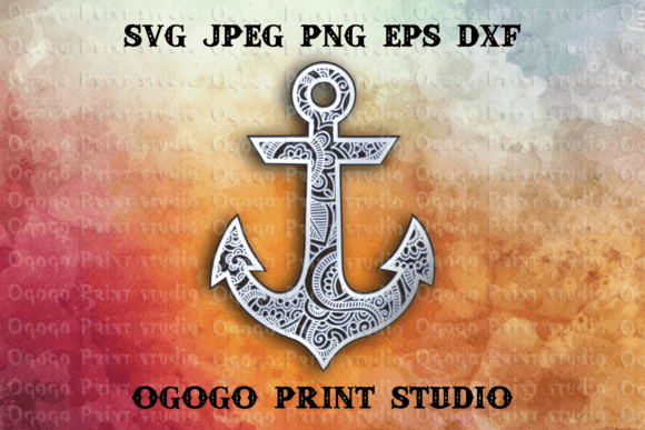 Anchor Svg - 3D Layered Mandala SVG Cut for Creative Projects