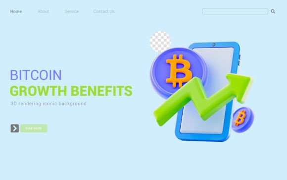 Bitcoin Sing with Smartphone Up Arrow 3D: A Visual Boost for Modern Crypto Projects