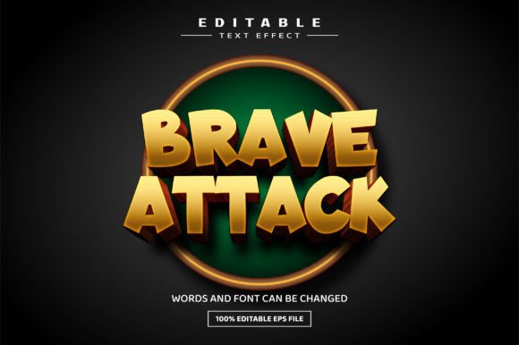 Brave Attack 3D Editable Text Effect: A Powerful Tool for Creative Designers