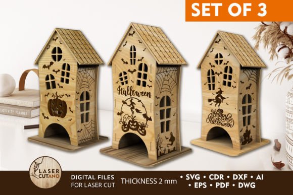 Bring Halloween to Life with the 3D Halloween Houses Bundle: A Creative and Professional Solution for Decorators