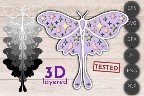 Butterfly SVG 3D Layered Laser Cut Files for Creative Projects