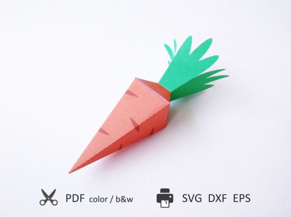 Carrot 3D Template for Paper Crafting: A Creative and Practical Guide