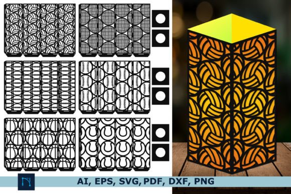 Elevating Visual Storytelling with the 3d Sports Balls Lantern SVG Bundle