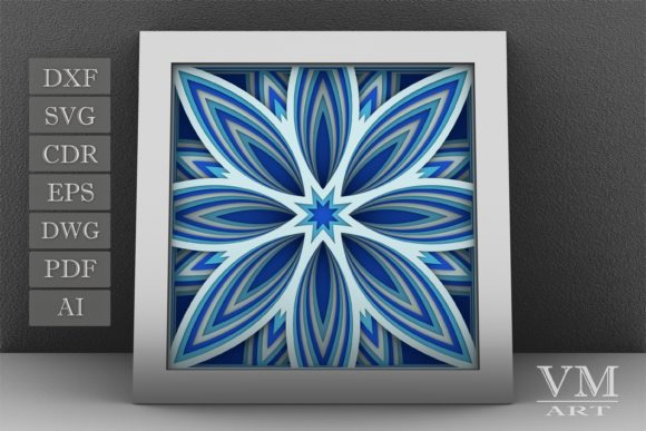 Flower 3D Layered Paper Cut: A Creative Approach to Digital Art and Laser Cutting