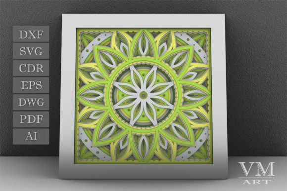 Flower 3D Layered Paper Cut and 3D Flower Digital Designs