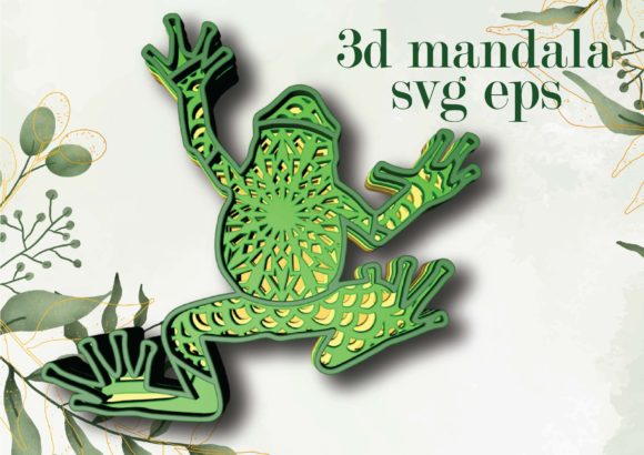 Frog 4 Layers 3D Mandala: A Unique Approach to Laser-Cut Art and Design