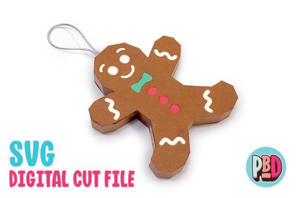 Gingerbread Man 3D Paper Ornament for Festive Fun