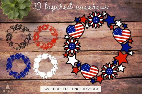 How to Celebrate the 4th of July with a 3D Layered Patriotic Wreath