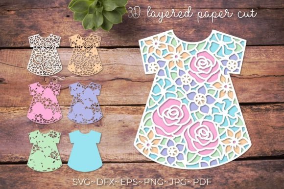 Its a Girl Dress SVG & 3D Baby Girl Card: A Versatile Tool for Creative Projects