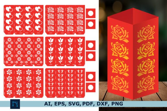 Laser Cut 3d Stencil Lantern SVG Bundle