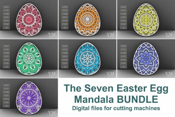 Layered Easter Egg SVG Bundle: Creative Designs for Laser Cutting