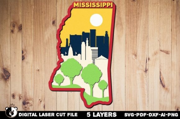 Mississippi 3D Layered Laser Project for CNC
