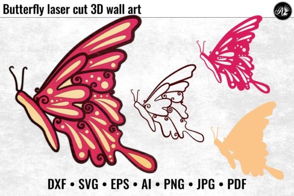 Whimsical Butterfly 3D Wall Art